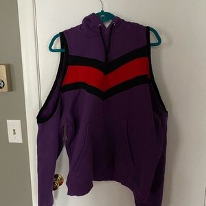 LF Los Angeles Cold Shoulder Sweater Hoodie Small